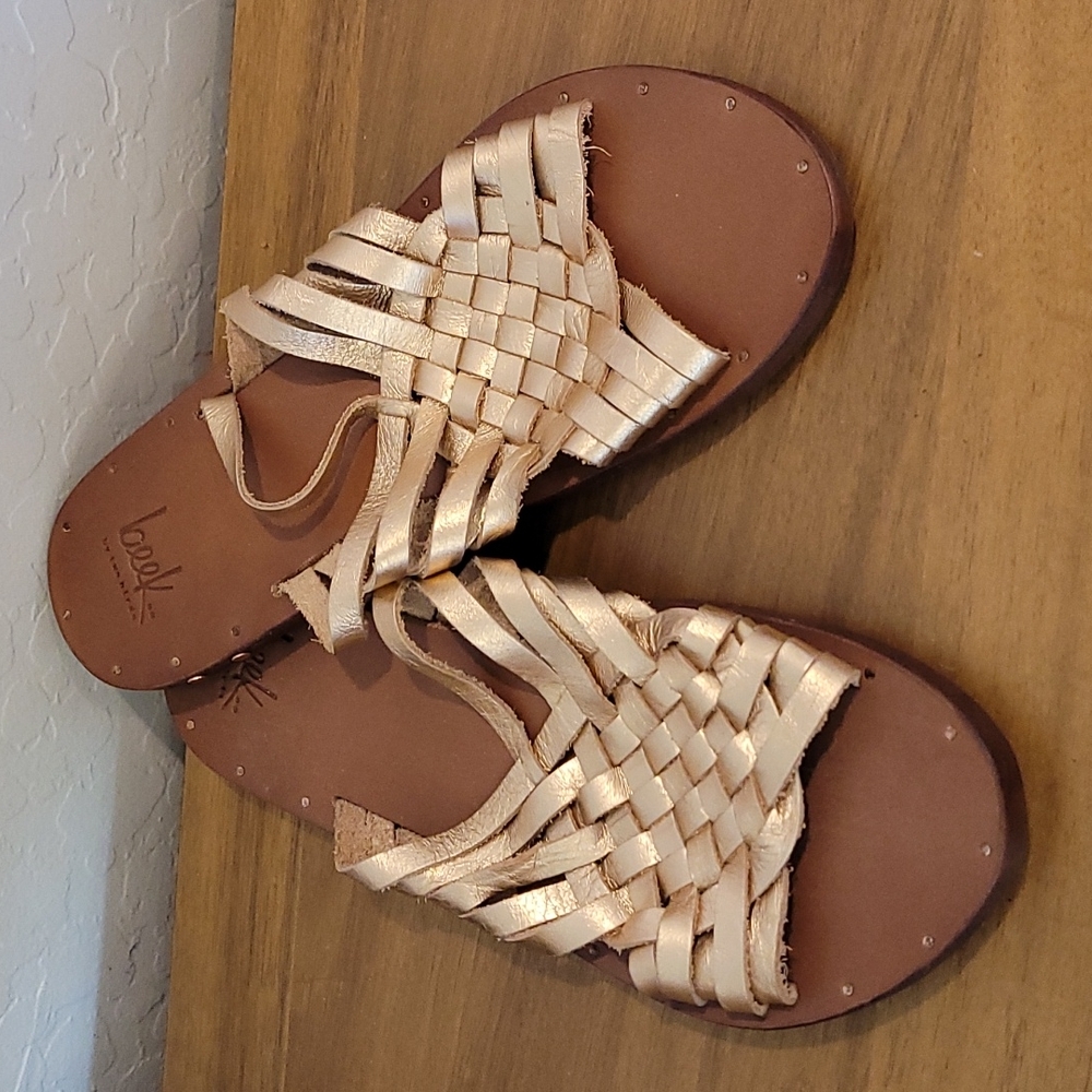 BEEK Women’s Swallow Leather Sandals Rose Gold / Tan Size 8 US $280 Two Birds